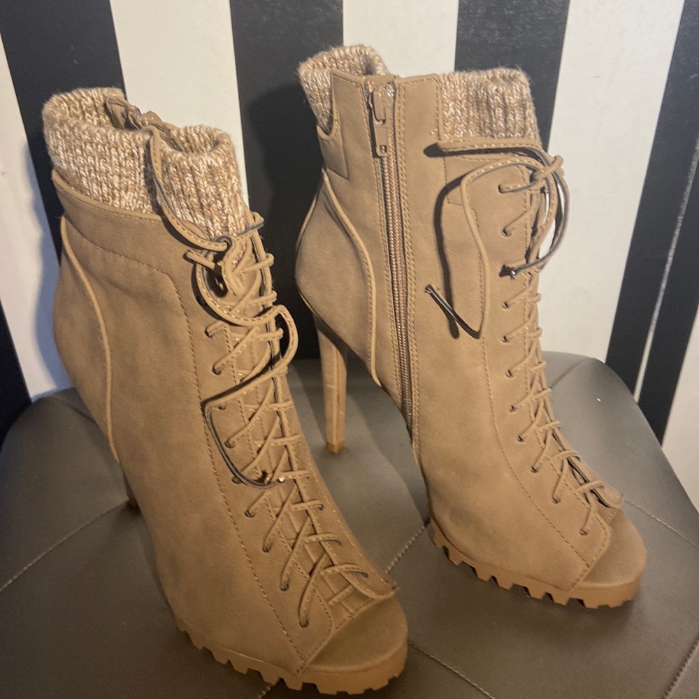 Open toe boots date night ready
